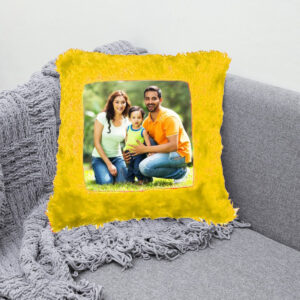 Customized Square Shape Cushion in Yellow Color