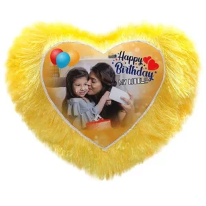 customized photo cushion pillow heart shape (blue) copy