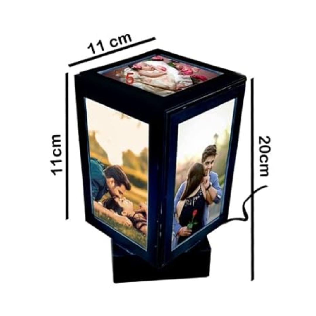customized rotating led photo lamp with 5 photos personalized decorative photo lamp rotating cube for anniversary gift, couple, birthday led table lamp customized rotating led photo lamp with 5 photos personalized decorative photo lamp rotating cube for anniversary gift, couple, birthday led table lamp
