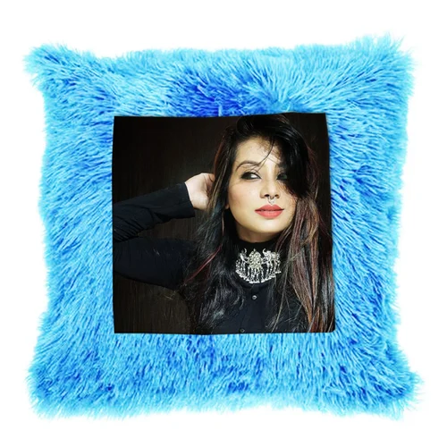 customized square shape cushion in blue color customized square shape cushion in blue color
